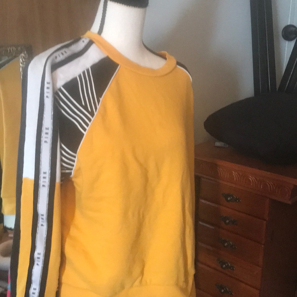 Pink yellow sweater
